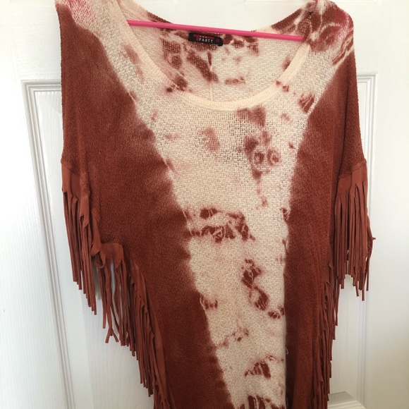 T party tye dyed fringe sweater - Picture 2 of 4